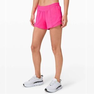 Lululemon Pink Hotty Hot Shorts rare color size 4